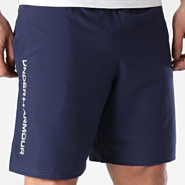 Under Armour - Short Jogging Woven Wordmark 1383356 Bleu Marine