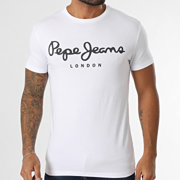 Pepe Jeans - Tee shirt Original Stretch PM508210 Blanc