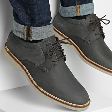 Clarks - Scarpe Atticus LT Lace in nabuk grigio scuro