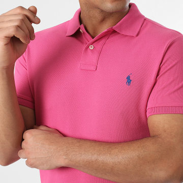 Polo Ralph Lauren - Polo Manches Courtes Slim Original Player Rose Fuchsia
