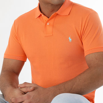 Polo Ralph Lauren - Polo Manches Courtes Slim Original Player Orange