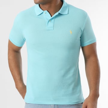 Polo Ralph Lauren - Polo Manches Courtes Slim Original Player Bleu Clair