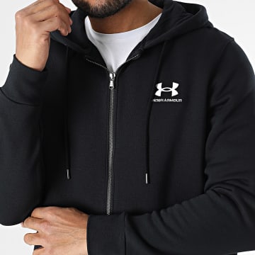 Under Armour - Sweat Zippé Capuche Essential Fleece 1373881 Noir