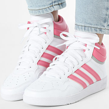 Adidas Sportkleding - Women's Hoops 4.0 Mid J JI0906 Footwear White Pink Fusion Grey Two Sneakers