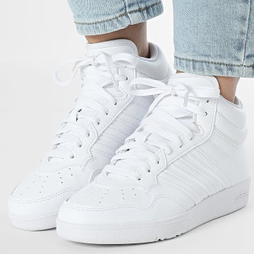 Adidas Sportkleding - Damestrainers Hoops 4.0 Mid J JI3476 Schoeisel Wit Kern Zwart