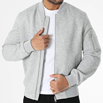 Frilivin - Chaqueta gris con cremallera