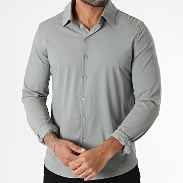 Frilivin - Camisa gris de manga larga