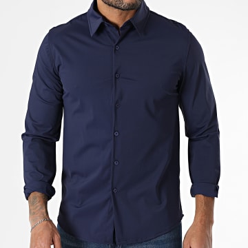 Frilivin - Camisa azul marino de manga larga