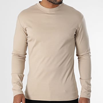 Frilivin - T-Shirt Langarm Beige