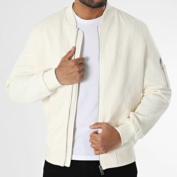 Frilivin - Chaqueta con cremallera en crudo