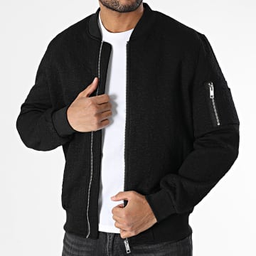 Frilivin - Chaqueta negra con cremallera
