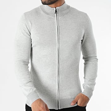 Frilivin - Chaqueta gris con cremallera