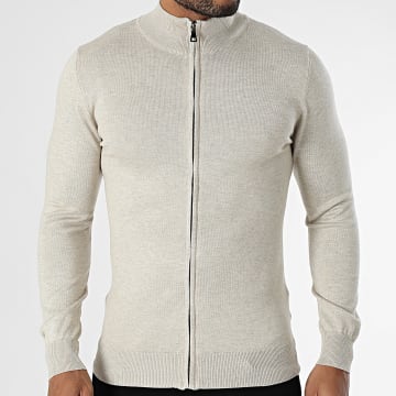 Frilivin - Chaqueta beige con cremallera