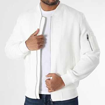 Frilivin - Sweat Zippé Bomber Blanc