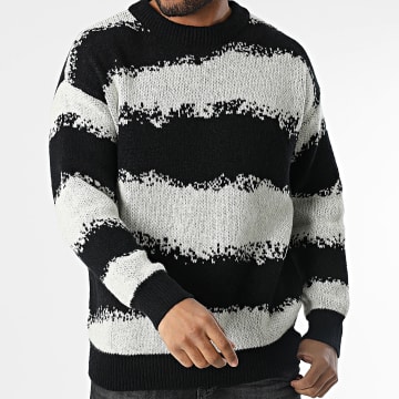 Frilivin - Pull Noir Blanc