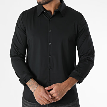 Frilivin - Camisa negra de manga larga