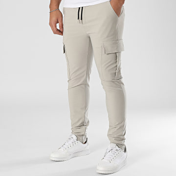 Frilivin - Pantalon Cargo Gris Clair