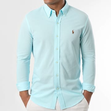 Polo Ralph Lauren - Chemise Manches Longues Original Player Bleu Clair