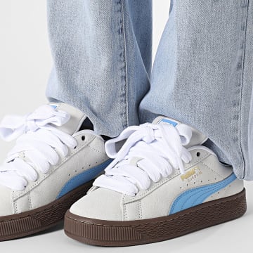 Puma - Zapatillas Mujer Suede XL Jr 396577 Puma Blanco Team Azul Claro
