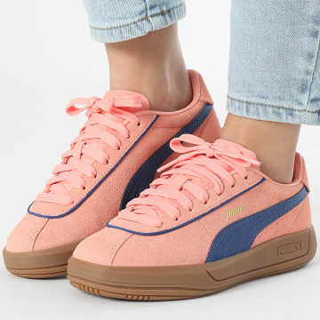 Puma - Baskets Femme Puma Club Klassika SD 400718 Pink Fruit Blazing Blue Gold