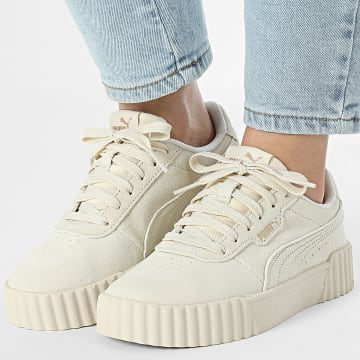 Puma - Baskets Femme Carina 3.0 SD 400721 Alpine Snow Puma Gold