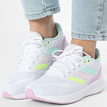 Adidas Sportswear - Baskets Femme Runfalcon 5 JP5145 Footwear White Clear Mint Clear Pink