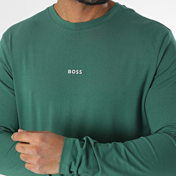 BOSS - Chark Maglietta a maniche lunghe 50473286 Verde scuro