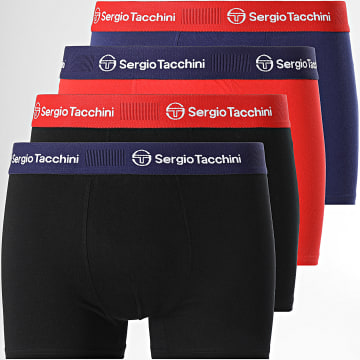 Sergio Tacchini - Lot De 4 Boxers 92893230 Noir Rouge Bleu Marine