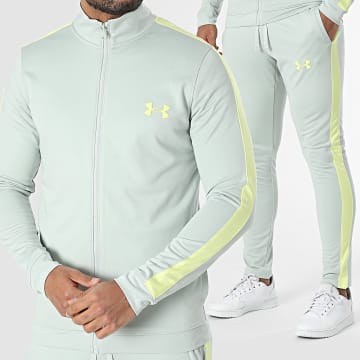 Under Armour - Ensemble De Survetement A Bandes Rival Knit 1357139 Vert Clair Jaune