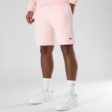 Lacoste - Short Jogging Logo Brodé Crocodile Rose