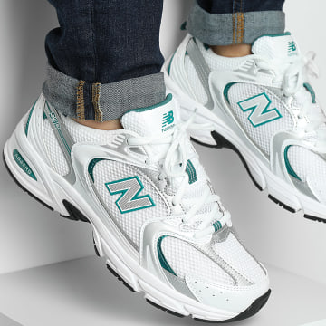 New Balance - Baskets 530 MR530AB White Metallic Silver Green