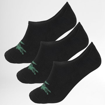 Lacoste - Lot De 3 Paires De Chaussettes Logo Brodé Crocodile Noir