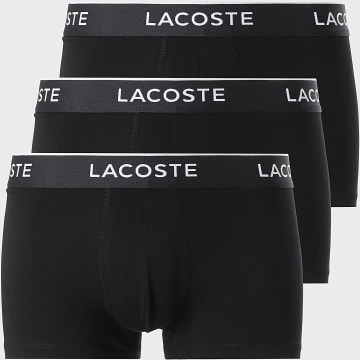 Lacoste - Lot De 3 Boxers Classic Noir