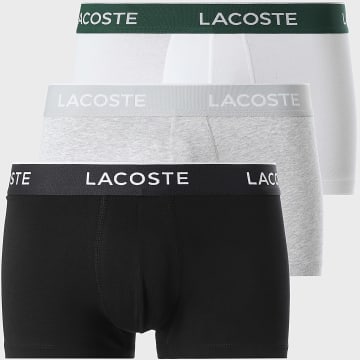 Lacoste - Lot De 3 Boxers Classic Noir Blanc Gris Chiné