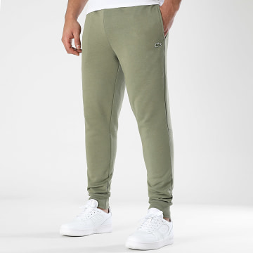 Lacoste - Pantalon Jogging Logo Crocodile Vert Kaki