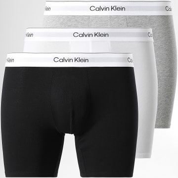 Calvin Klein - Lot De 3 Boxers 4394 Noir Blanc Gris Chiné