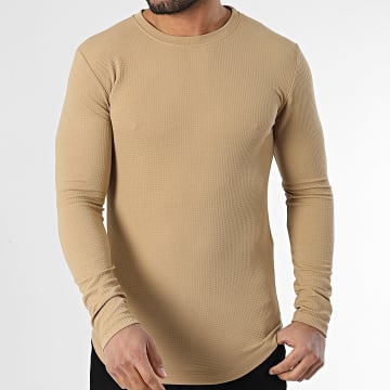 Frilivin - T-Shirt Langarm Beige