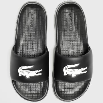 Lacoste - Claquettes Serve Slide 0.0 Logo Crocodile Noir