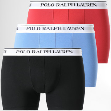 Polo Ralph Lauren - Lot De 3 Boxers Bleu Rouge Noir