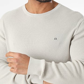 Calvin Klein - Maglione con texture micro waffle 4080 Beige
