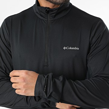 Columbia - T-Shirt Langarm mit Reißverschluss Kragen Three Pitch 2118672 Schwarz