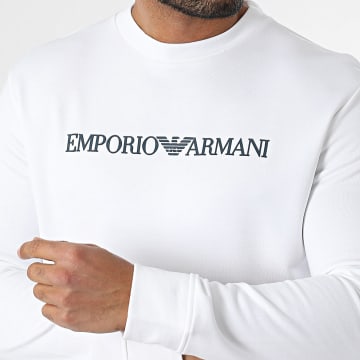 Emporio Armani - Sudadera con cuello redondo 8N1MR6-1JRIZ Blanco