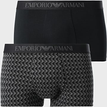 Emporio Armani - Lot De 2 Boxers EM001014-AF10797 Noir Gris Anthracite