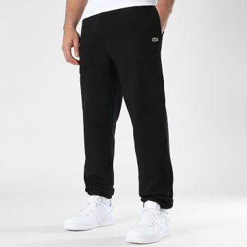 Lacoste - Pantalon Jogging Logo Brodé Crocodile Noir