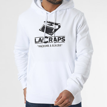 Lacraps - Sweat Capuche Machine A Ecrire Blanc