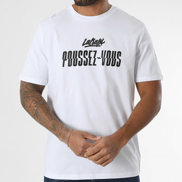 Lacraps - Tee Shirt Oversize Large Poussez-Vous Blanc