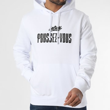 Lacraps - Sweat Capuche Poussez-Vous Blanc