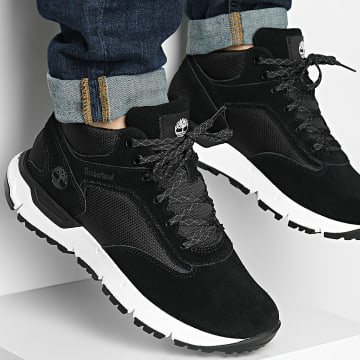 Timberland - Voyager Park Mid Lace A6DP2 Zwart Suède Wit Hi-Top Sneakers