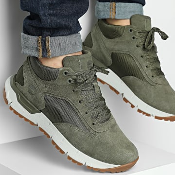 Timberland - Voyager Park Mid Lace A6DP2 donkergroen suède hi-topsneakers