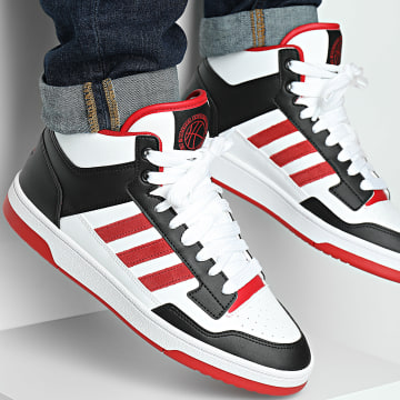 Adidas Sportkleding - Rapid Court Mid JR3160 Core Black Team Power Red 2 Footwear White Hi-Top Sneakers